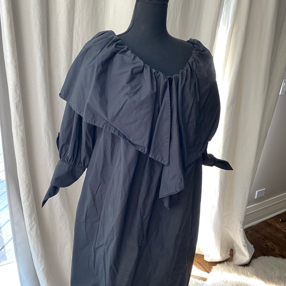 Merlette black cotton dress